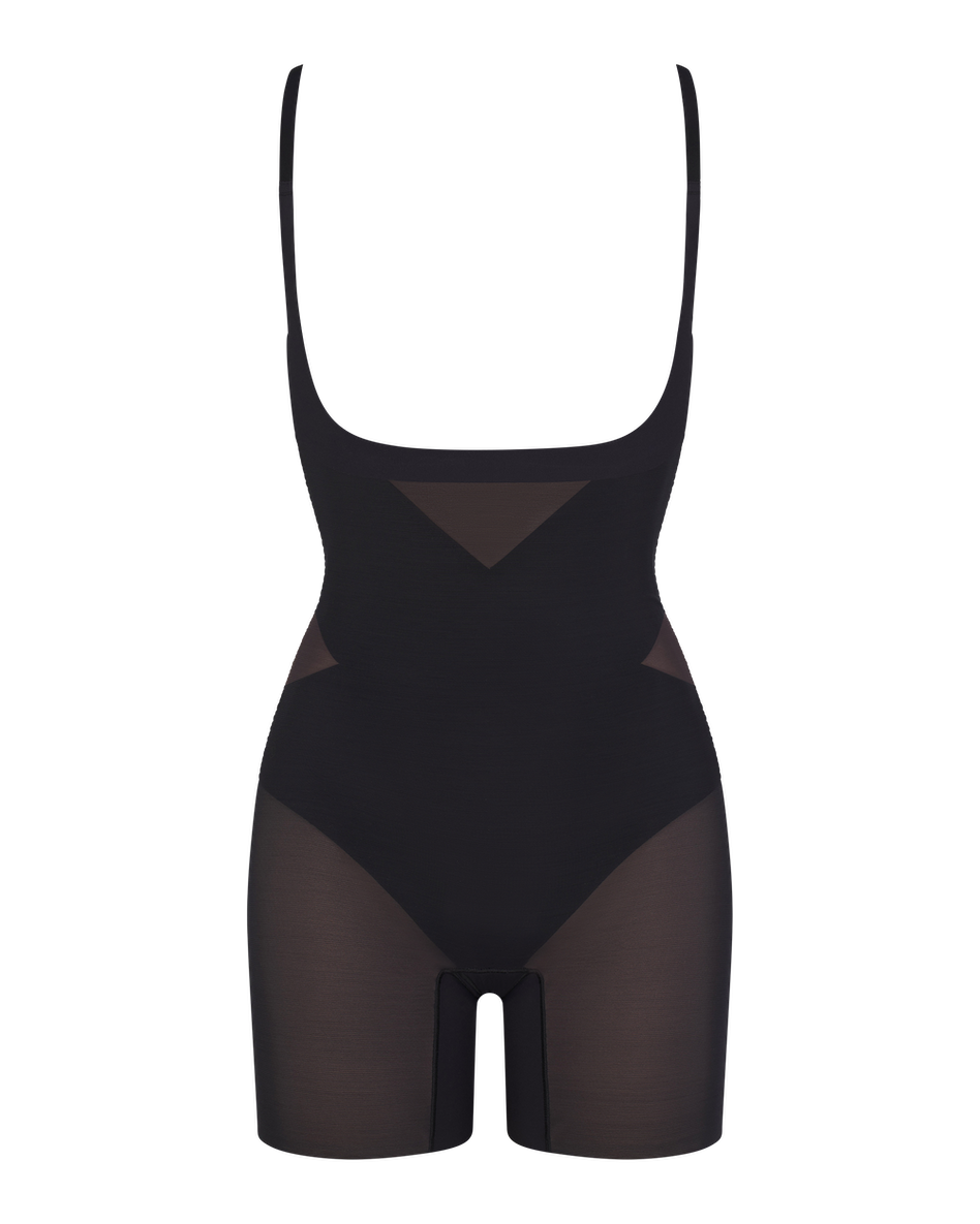 Open-Bust Mid-Thigh Bodysuit